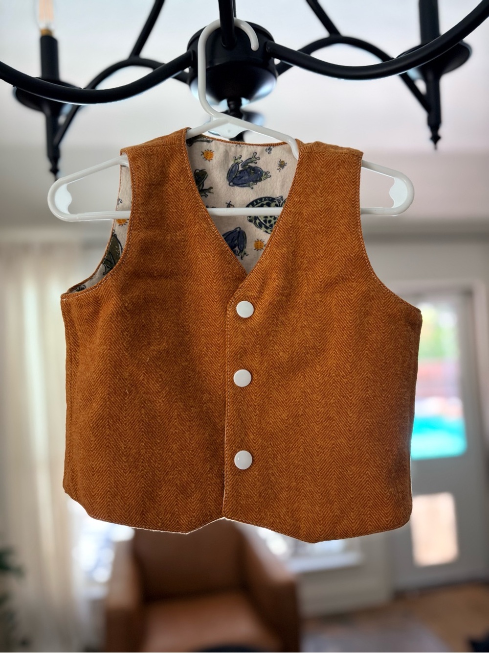 Children's Rust Brown Vest - Classic Fall Layering